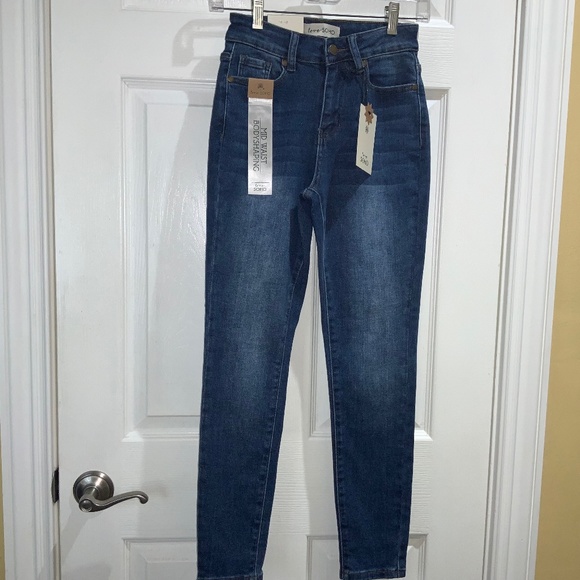 Soho NY&C Mid Waist skinny jeans Sz 1 body shaping new with tags dark wash - Picture 1 of 9